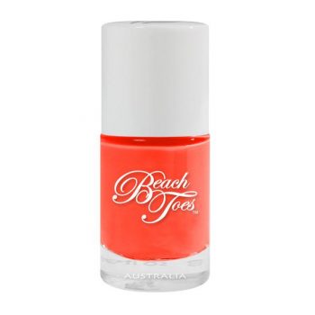 Coal beach toes, coral nail varnish, coral nail polish