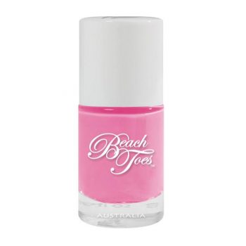 Beach Toes nail polish in Pink Bikini, fabulous shade of bubble gum pink nail varnish