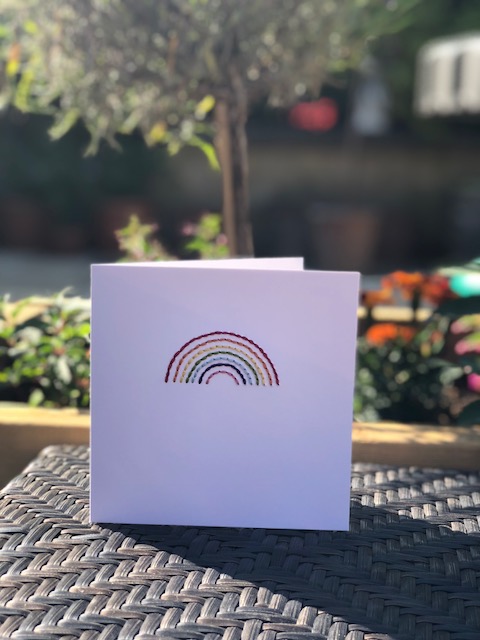 Mooch x Kitty Ricco - Handmade Rainbow card & Spacemask