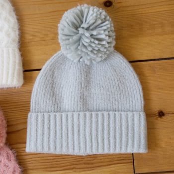 super soft grey knit beanie