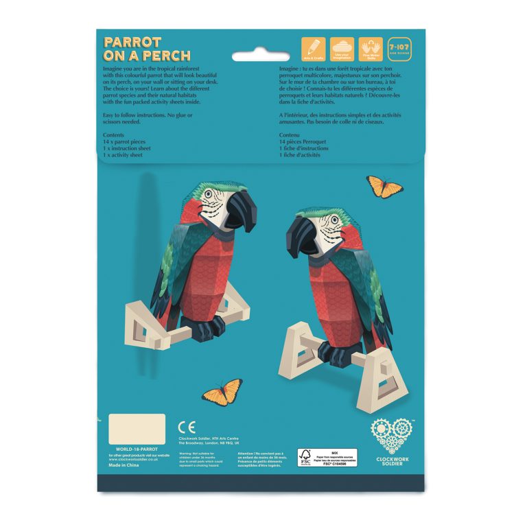 paper craft parrot