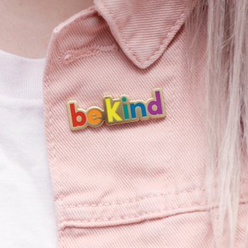 be kind rainbow pin