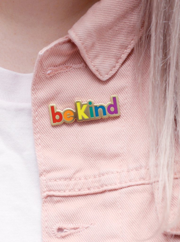 be kind rainbow pin