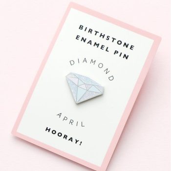 diamond birthstone pin