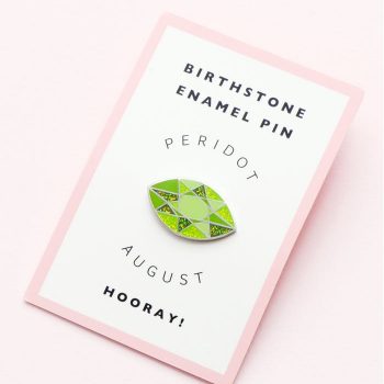 august birthstone peridot pin