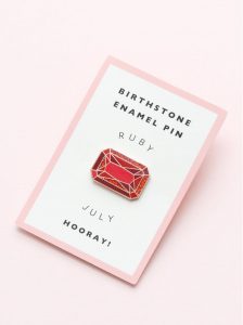 july birthstone ruby pin