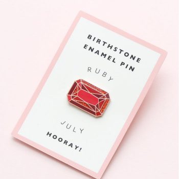 july birthstone ruby pin