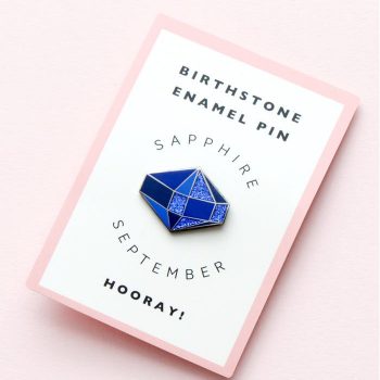 september birthstone sapphire pin