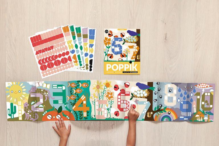 poppik numbers mosaic stickers