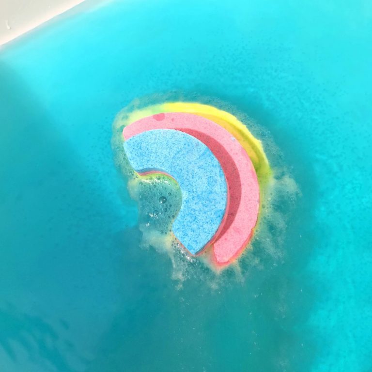 rainbow bath bomb