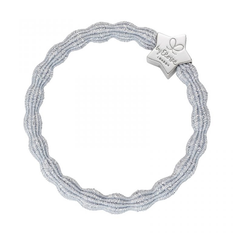 Silver bangle band hair tie
