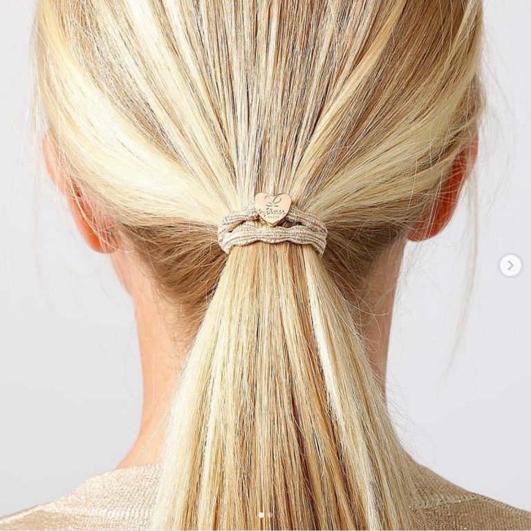bangle band hair tie in ponytail