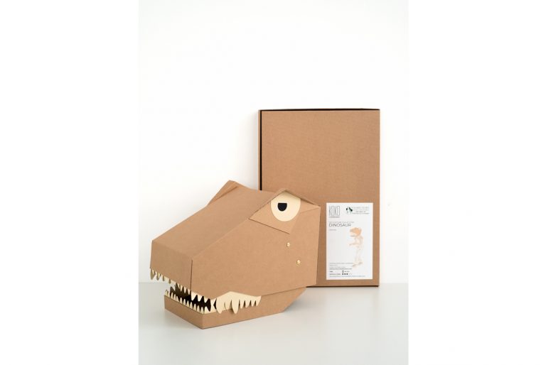 make your own cardboard dinosaur
