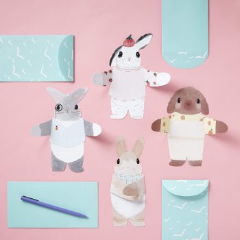 Bunny Notecard designs