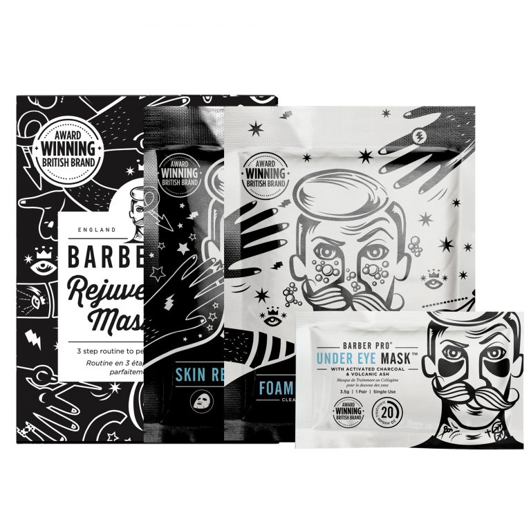 barber pro rejuvenating mask set