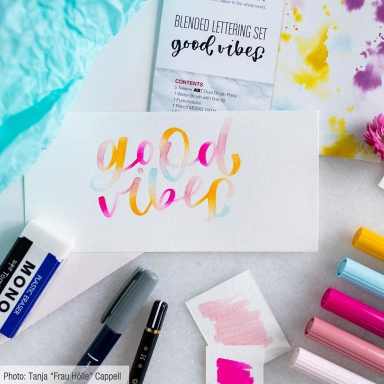 good vibes brushed lettering starter set