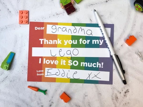 rainbow thank you cards and notelets