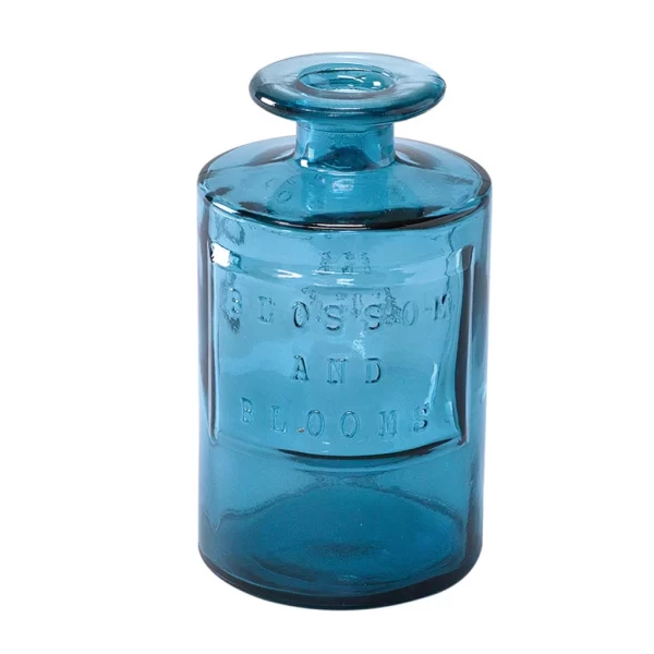Blue Apocethary Glass Vase
