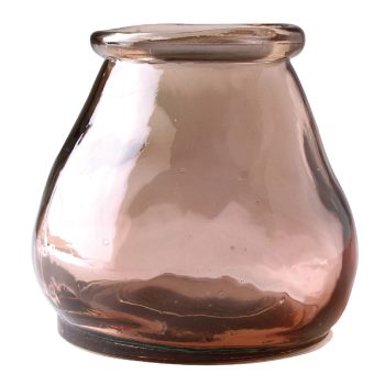 Dusky Pink Glass Jar Vase