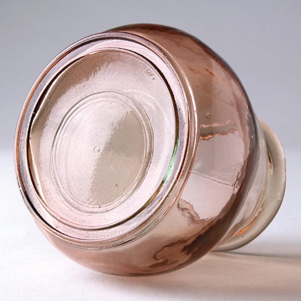 Dusky Pink Glass Jar Vase