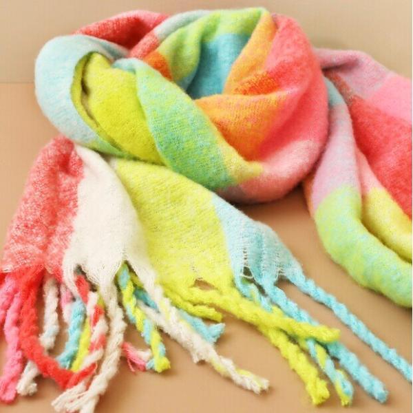 Neon blanket scarf