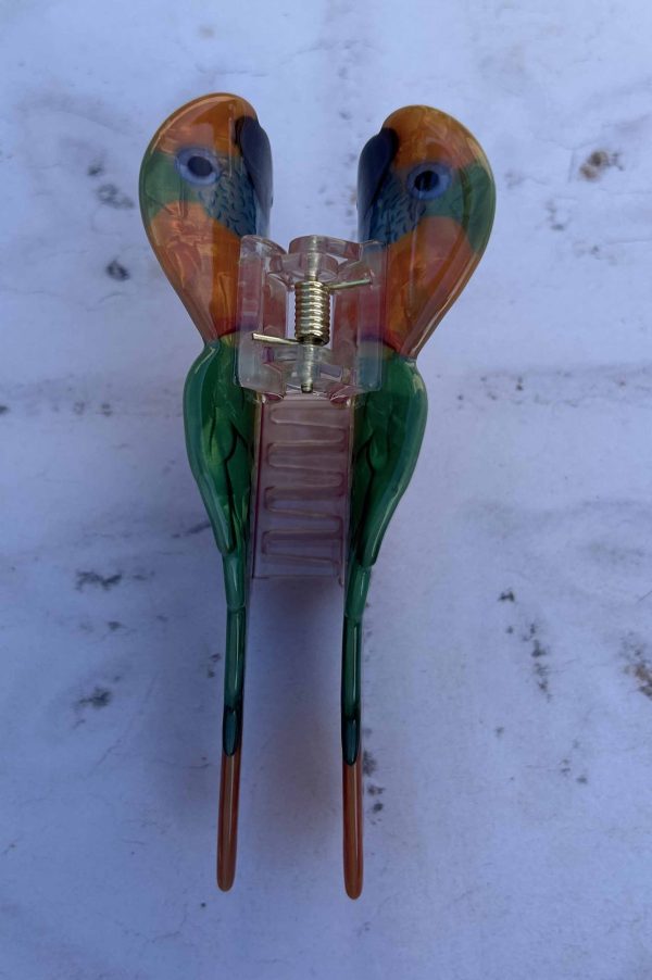 Lovebirds hair claw clip