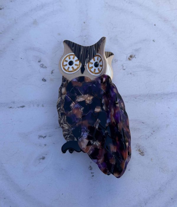 Owl Hair Claw Clip