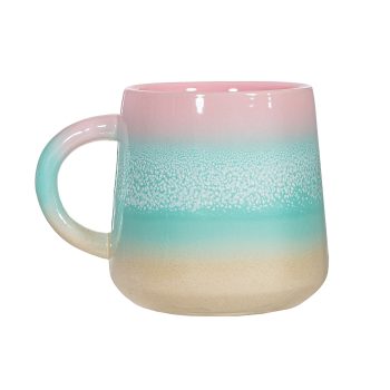 Pink and Green Ombre mug
