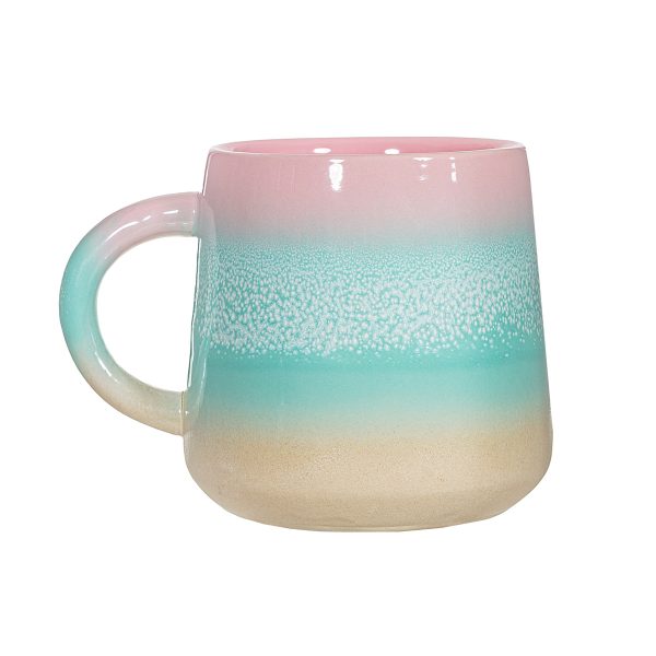 Pink and Green Ombre mug