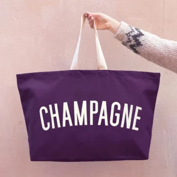 Champagne Tote Bag Plum